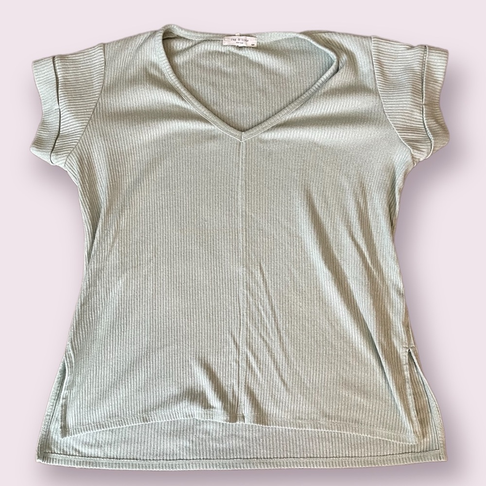 Rag & Bone | Cuffed Ribbed Pullover Tee